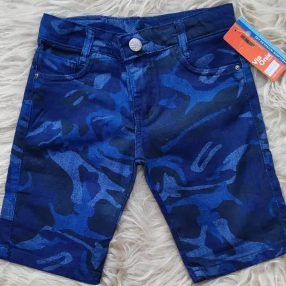 BERMUDA JEANS CAMUFLADO MENINO 4/8