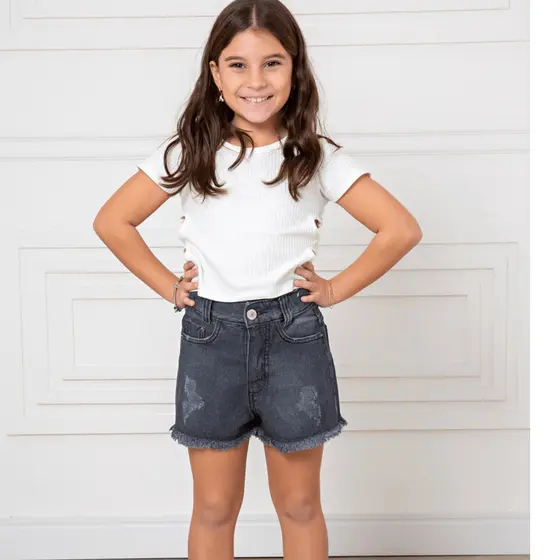 SHORTS JEANS MENINA JUVENIL 10/16