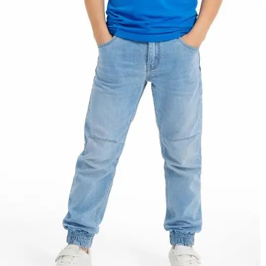 CALÇA JEANS JOGGER JUVENIL MENINO 10/16 COM ELÁSTICO