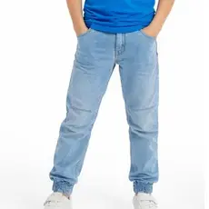 CALÇA JEANS JOGGER JUVENIL MENINO 10/16 COM ELÁSTICO