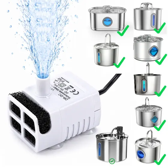 Newpet Bomba Motor Bebedouro Fonte de Água Sem Ruído Pet Gatos para bebedouro NP895/NP892 -Bivolt