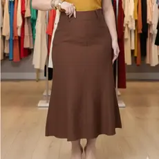 Saia Midi  feminino  tecido marrant sensorial