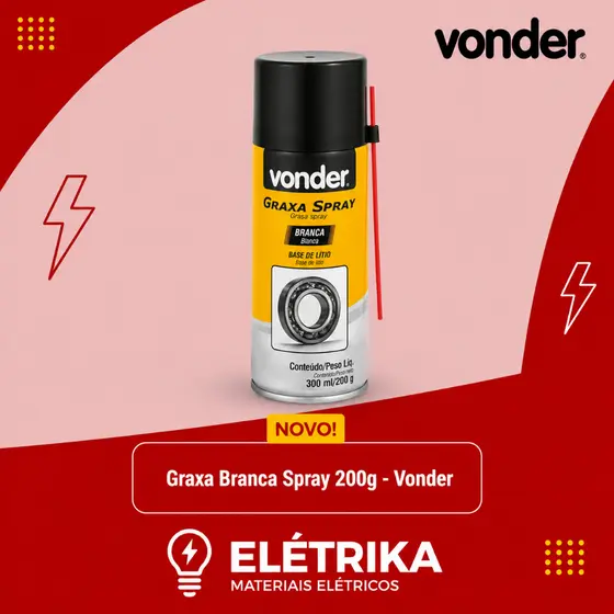Graxa Branca Spray 200g - Vonder