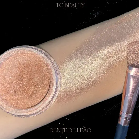 Iluminador Solto - Dente de Leão - TC BEAUTY / Pigmento em pó Highlighter Brilho Iluminadores para make Brilho Iluminador corporal