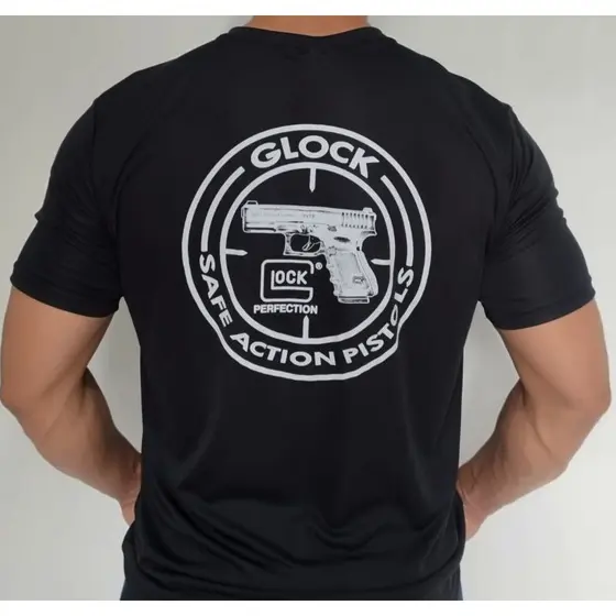 Camisa Masculina Camiseta Glock Safe Pistol Operator Militar Musculação Treino  100% Algodão TrendBox Mania