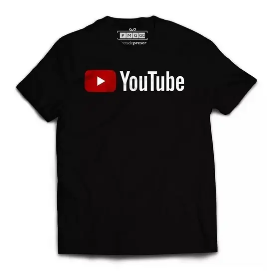 Camiseta Youtube Personalizada Logo Video Youtuber Canal Yt Nome do seu Canal Promoção TrendBox MAnia