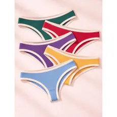 Kit de 10 Calcinha Feminina Canelada Premium Forro 100% Algodão Cores Sortidas
