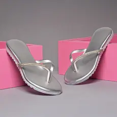 Chinelo Infantil Rasteirinha Modinha Kids do 26 ao 32 Tiras de Strass Solinha PVC Resistente Lançamento