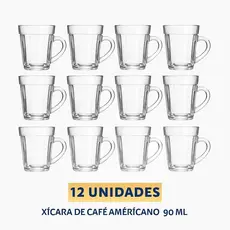 Xicara Cafe Americano 90Ml S/Pires Nadir - Cx 12 Unidades
