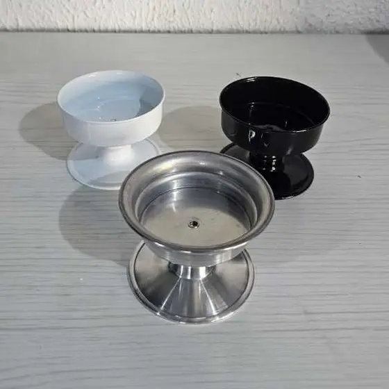 Porta vela Duplo Vela 7 dias e Vela Palito em Aluminio (3 Cores)