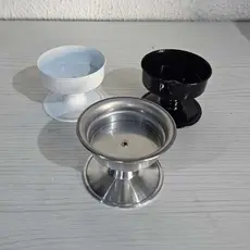 Porta vela Duplo Vela 7 dias e Vela Palito em Aluminio (3 Cores)
