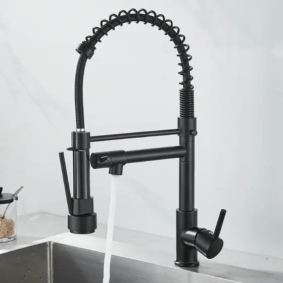 Torneira De Cozinha Bancada Gourmet Monocomando 50cm Pia Mesa Preto