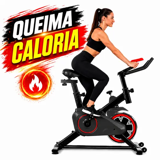 Bicicleta Ergométrica Spinning Fitness Cardio E Musculação Queima Caloria