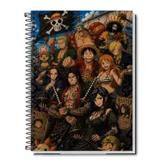 Caderno Universitário One Piece | Capa Dura & Espiral 1,10,15 e 20 Matérias