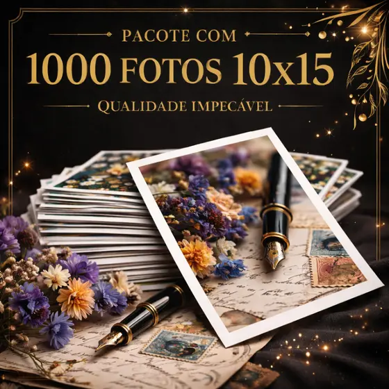 Fotos Reveladas 10x15 cm | Impressão Profissional Epson | Cores Vivas + Alta Nitidez | Kits 10 a 100 Fotos  Envio Rápido