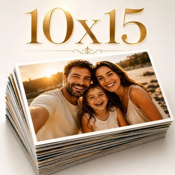 Revelação de Fotos 10x15cm | Kit 10 a 100 Unidades | Alta Qualidade | Envio Rápido | Cores Vivas | Fotos Perfeitas