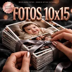 Revelação de Fotos 10x15 | Papel Fotográfico 180g | Cores Vivas | 05 a 100 Fotos | Impressão Premium em Alta Definição
