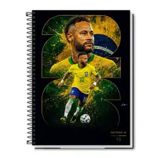 Caderno Universitário | Footbal Neymar |  Design Exclusivo para Estudantes que Inspiram 1,10,15 e 20 Matérias