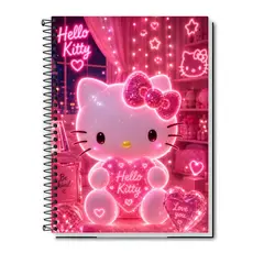 Caderno Hello Kitty Capa Dura 1 10 15 e 20 Matérias Universitário Escolar