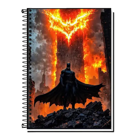 Caderno universitário Batman Capa Dura Espiral Reforçado – 1, 10, 15 e 20 Matérias