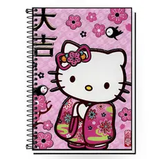 Caderno Universitário Hello Kitty – Capa Dura 1,10 ,15 ou 20 Matérias | Escola, Faculdade, Diário e Presente