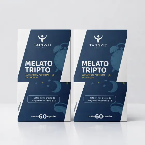 Melatonina + Triptofano Targvit 60 Cápsulas – Com Magnésio e Vitamina B12