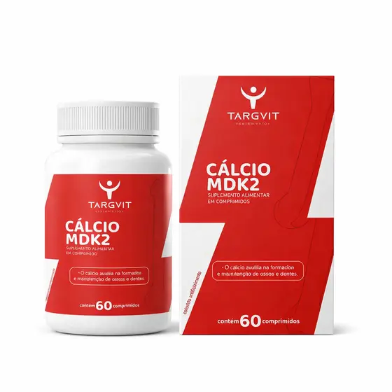 Cálcio MDK2 Targvit Suplemento Alimentar 60 Comprimidos