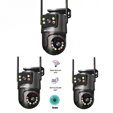 KIT Câmera De Segurança a Prova de água Lente Dupla APP Icsee/YOOSEE IP66 Camera IP WiFi 360