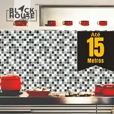 Papel de Parede 3D 5 Metros x 45cm Adesivo Autocolante Pastilha Mosaico Sala, Banheiro, Cozinha