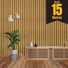 Papel de Parede Madeira Ripado CLARO Premium 5m x 45cm Adesivo Autocolante Salas e Quartos para toda a casa
