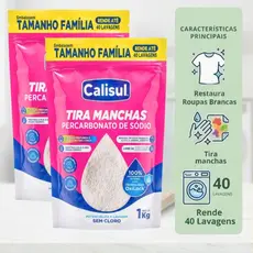 Tira Manchas Percarbonato De Sódio Para Roupas Brancas e Coloridas