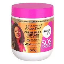 Creme Para Pentear Ultra Gloss De Repente Pronta 500g - Salon Line