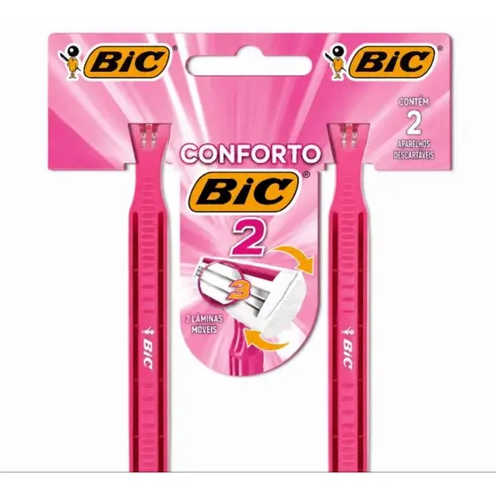 Aparelho Bic Confort 2 Pink C/2 Unidades