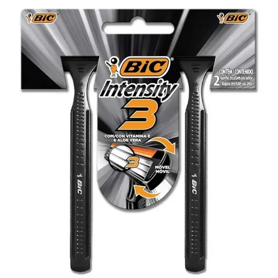 Aparelho Bic Intensity 3 Preto C/2 Unidades