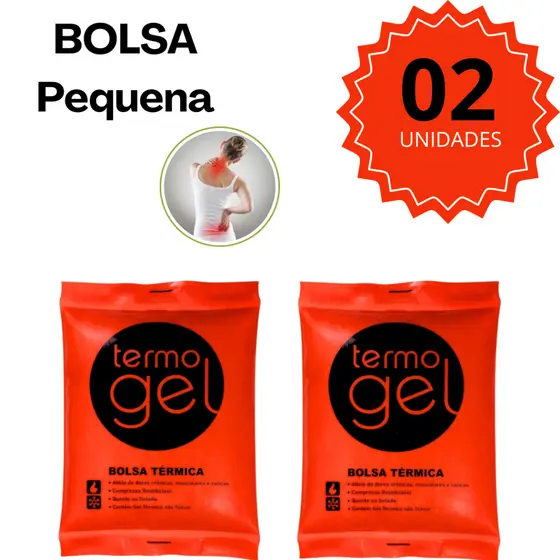 Kit 2 Bolsa Térmica - Termo Gel - Compressa Quente e Fria Reutilizável - Pequena