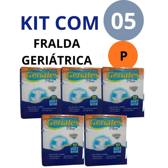 Fraldas Geriátricas Descartáveis - Geriatex Plus Promoção 5uni
