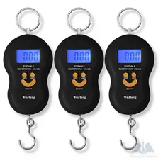 Kit 5 Balança Digital 50kg de Gancho Mala e Pesca