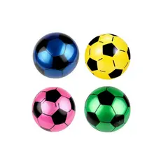 4 Bola de Vinil Futebol Dente de Leite Colorida 22x22cm Diâmetro