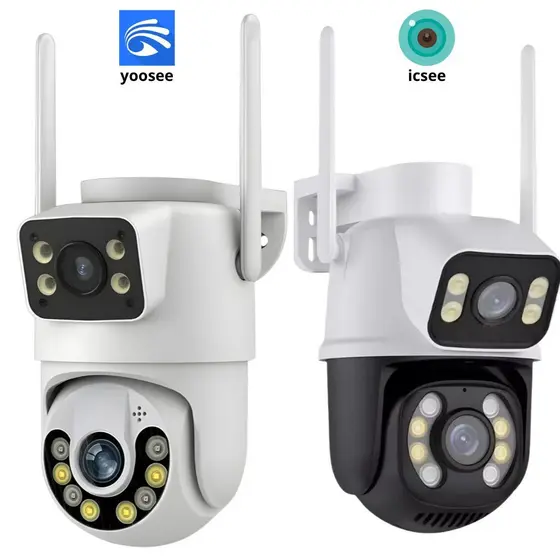 Câmera De Segurança a Prova de água Lente Dupla APP YOOSEE OU ICSEE IP66 Camera IP WiFi 360