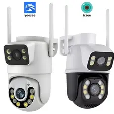 Câmera De Segurança a Prova de água Lente Dupla APP YOOSEE OU ICSEE IP66 Camera IP WiFi 360