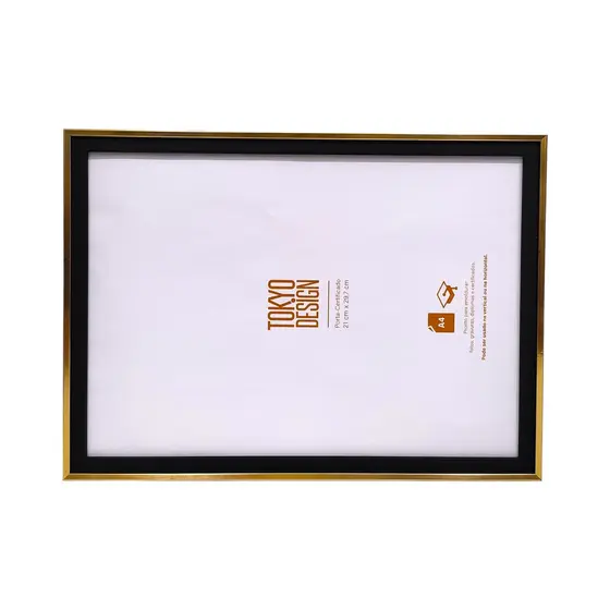 Porta Retrato A4 Moldura Diploma Certificado Dourado MDF