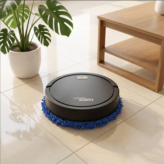 Robô De Limpeza Mop Simula Pano E Seca Baixo Ruído Robozinho