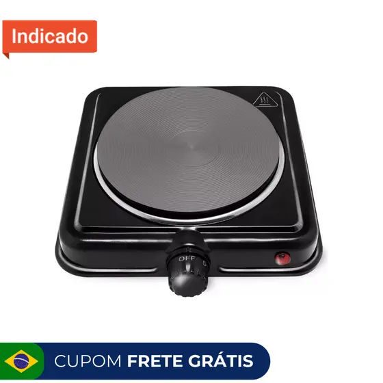 Fogão elétrico de mesa 1 Boca 1.000 watts - Cook For You Elgin