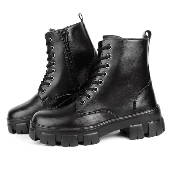 Bota Feminina Coturno Tratorado Confortável Blogueira Promoção