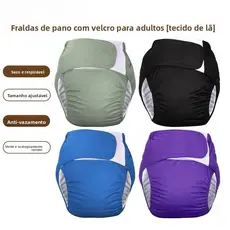 (Calças Para Incontinência De Meia-Idade E Idosos) Fraldas Adultos De Tamanho Grande , Laváveis Reutilizáveis De Pano Em
