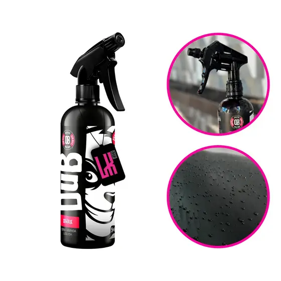D wax 500ml Dub Boyz Cera Spray Automotiva Brilho Protecao Repelente a Agua Toque Liso Todas Cores Carnauba Sio2