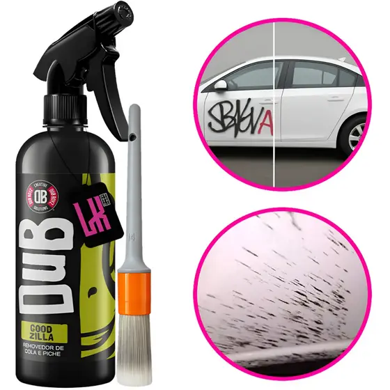 Kit Goodzilla 500ml Dub Boyz Removedor de Piche Cola Adesivo Tinta Spray Pintura Caixa Rodas Pincel