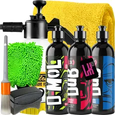 Kit Completo Lavar Carro Rapido Pulverizador 2l Espuma Shampoo Pre Lavagem Neutro Snow Many D Mol Pretinho Good Shine