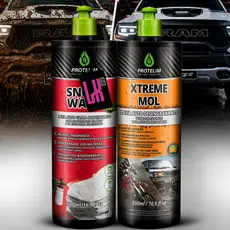 Kit Lava Carro Moto Shampoo Desengraxante Pre Lavagem Neutro Snow Wash Xtreme Mol Protelim