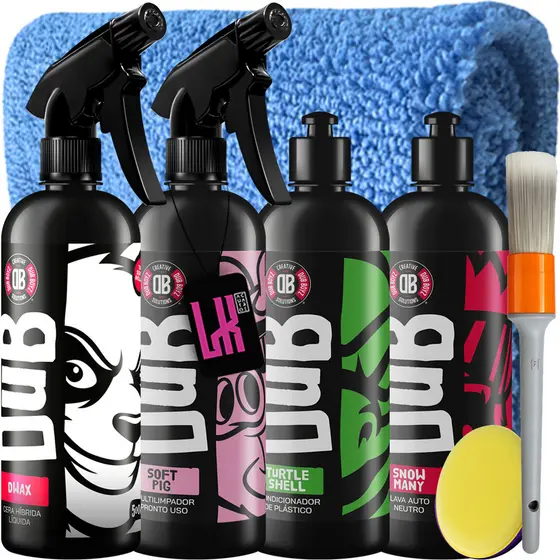 Kit Lavagem Automotiva Dub Boyz SNOW MANY + D WAX SPRAY + TURTLE SHELL + SOFT PIG